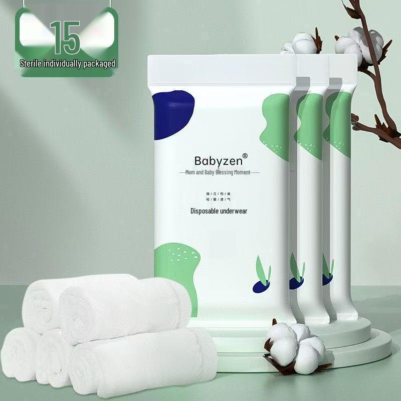 Antibacterial No-Wash Disposable Underwear for Pregnant and Postpartum Women - Individually Packaged for Travel and Daily Use