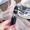 Medieval Green Butterfly Cool Niche Design Open Ring Light Luxury High-End Ring