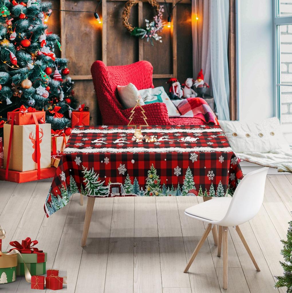 Neujahrstischdecke Rot Weihnachten Tisch Tischdecke Leichter Luxus High-End Rechteckige Kaffeetischdecke Neujahrs Dekorative Tischdecke