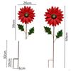 Vertical Metal Wind Stake Art Decor Flower Sculpture for Garden Farmhouse Yard Outdoor Decoration
