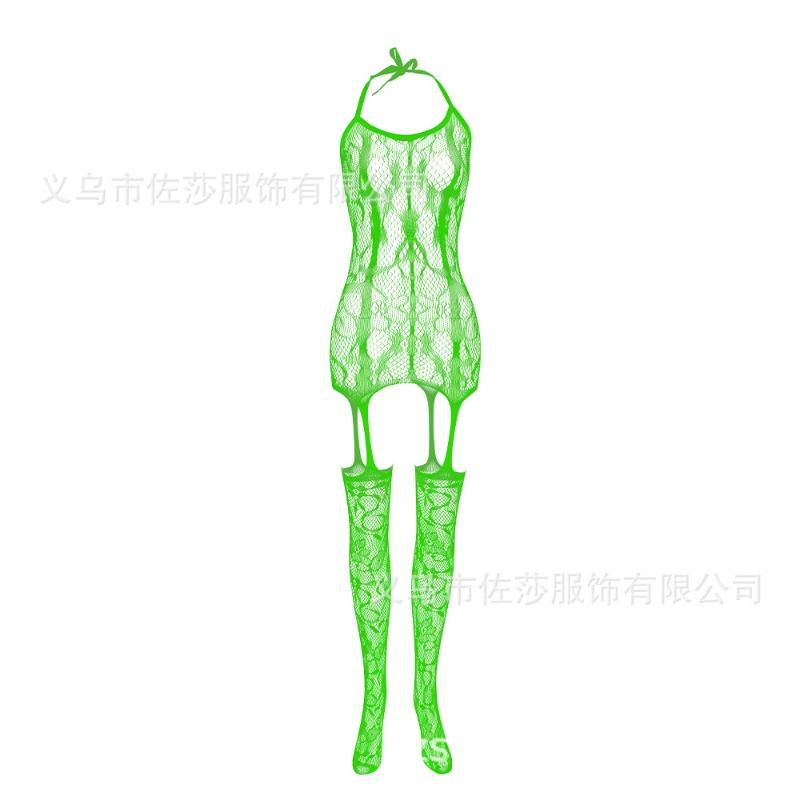 Sex Underwear Uniform Elegant Jacquard Onesie Open Crotch Onesie Stockings New