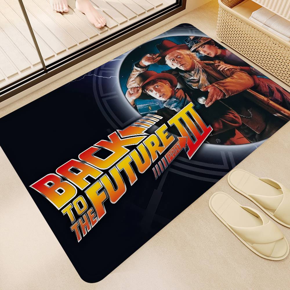 Movie B-Back To The F-uture Floor Mat INS Style Soft Bedroom Floor House Laundry Room Mat Anti-skid Household Carpets
