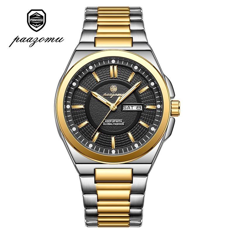 Fashion Classic Man Watch Waterproof Luminous Date Week Luxury Men Watch Stainless Steel Quartz Business Men's Watches