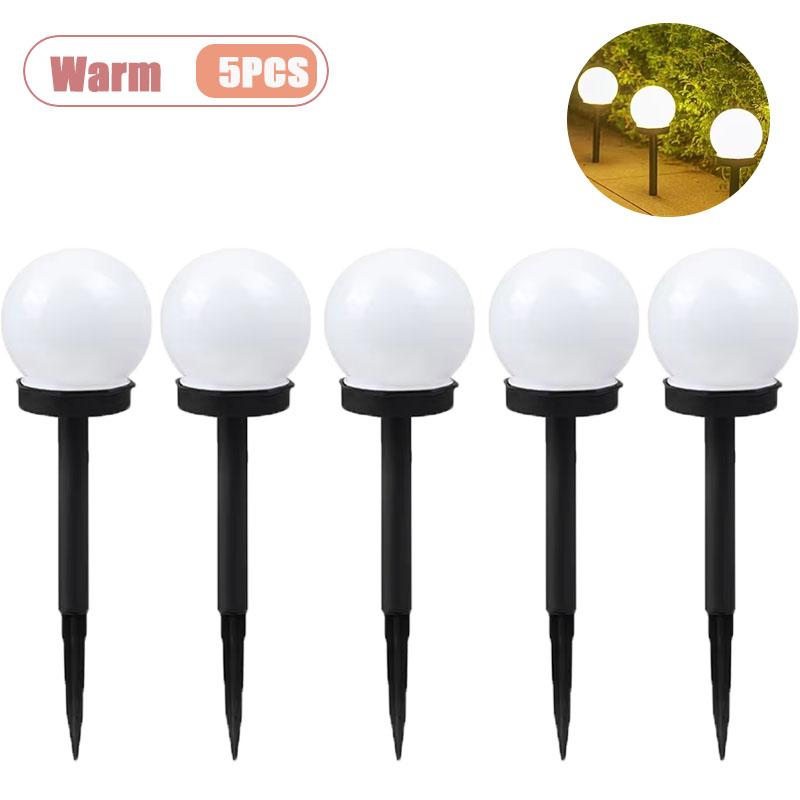 Solar LED Globe Garden Lights for Pathway Patio Deck Lawn and Terrace Outdoor Landscape Lighting Weatherproof IP65 Rated
