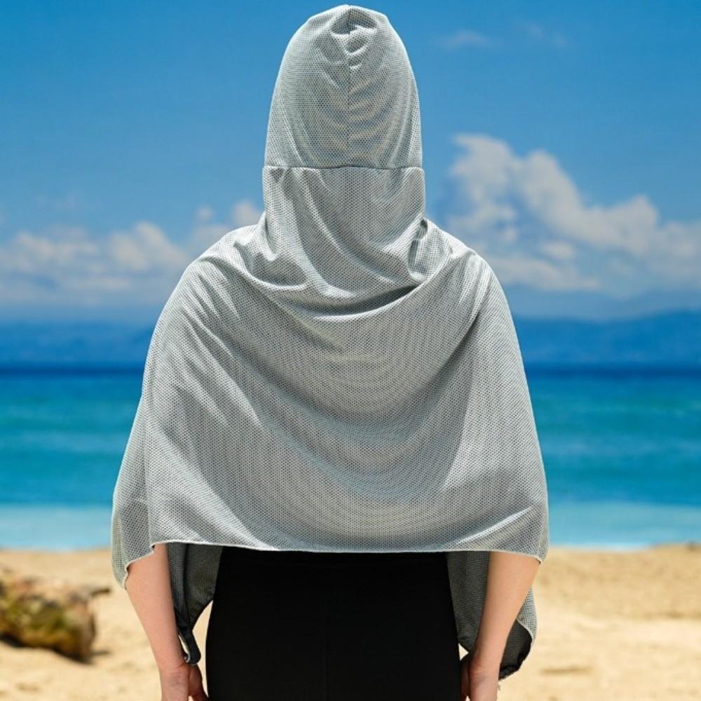 Solid Color Sunscreen Shawl Towel Cycling Cap Breathable Outdoor Sun Hat  Outdoor