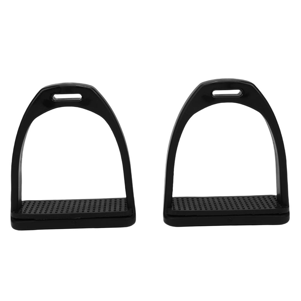 2PCS High Strength Stirrups Engineering Plastic Anti Slip Safety Stirrups for Horse Riding Accessories Black