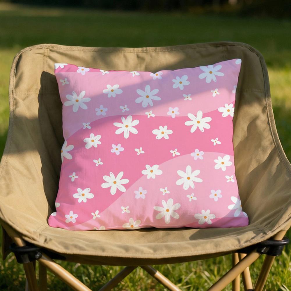 Colorful Daisies Cushion Cover Soft Reversible Durable Pillow Cover MultiScene Use for Home Car Daily Comfort
