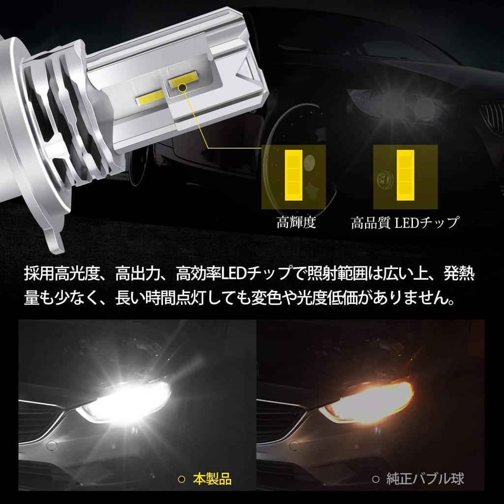 H4 LED Headlight, For Cars/Motorcycles, Hi/Lo Switching, Fanless, 12,000 lm, DC /24V Compatible with