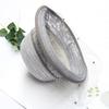 Curled top hat women's summer face cover mesh fashion basin hat British retro sun hat elegant flower lace bucket hat