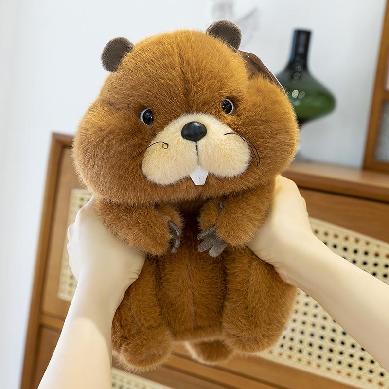 Cute Groundhog Plush Toy Supermarket Ornaments for Children's Comfort Dolls Floor Push Event Gifts
