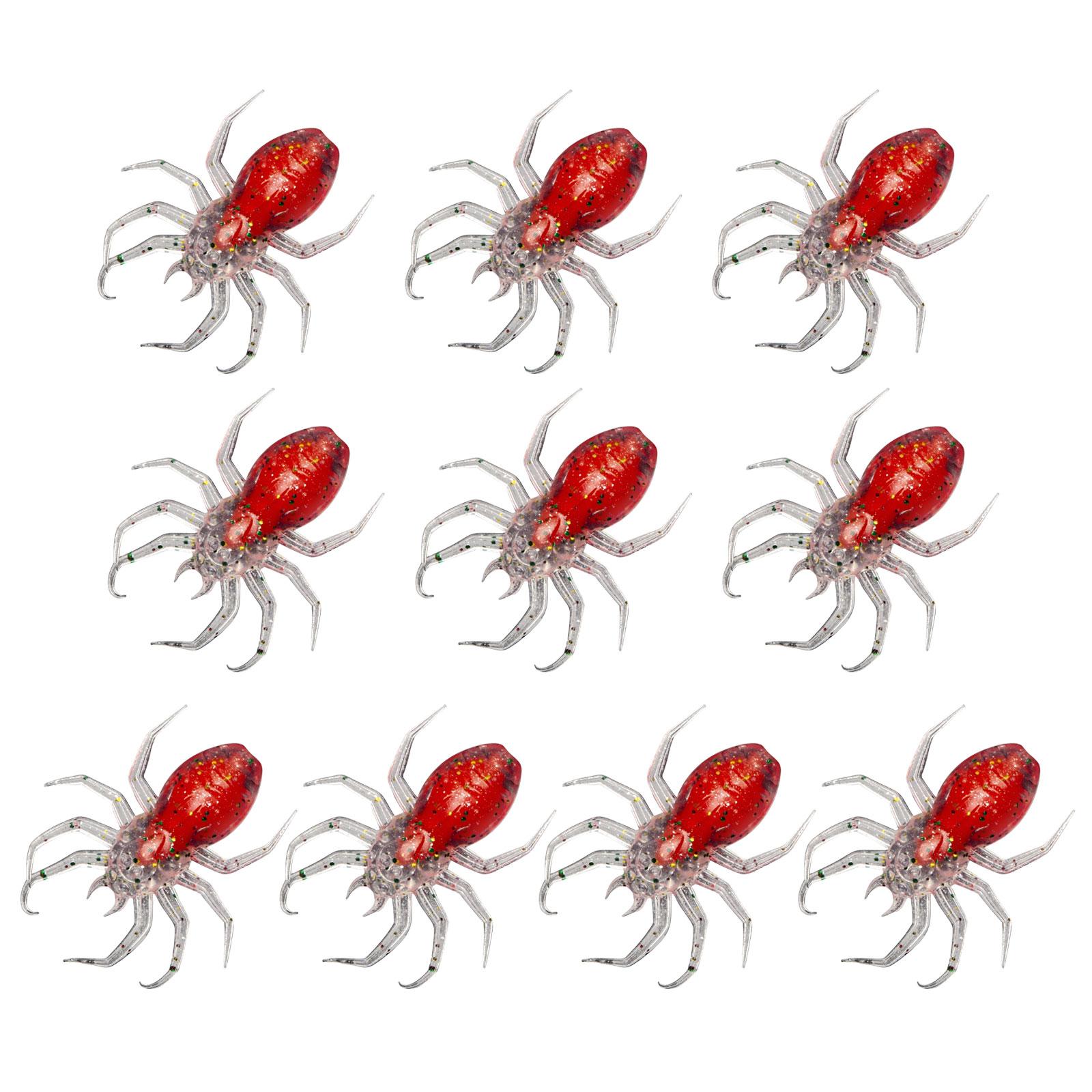 

10PCS Spider Lures Soft Lures Topwater Swimming Lures Baits Artificial Spider Fishing Lures Swimbait for Fishing оранжевый