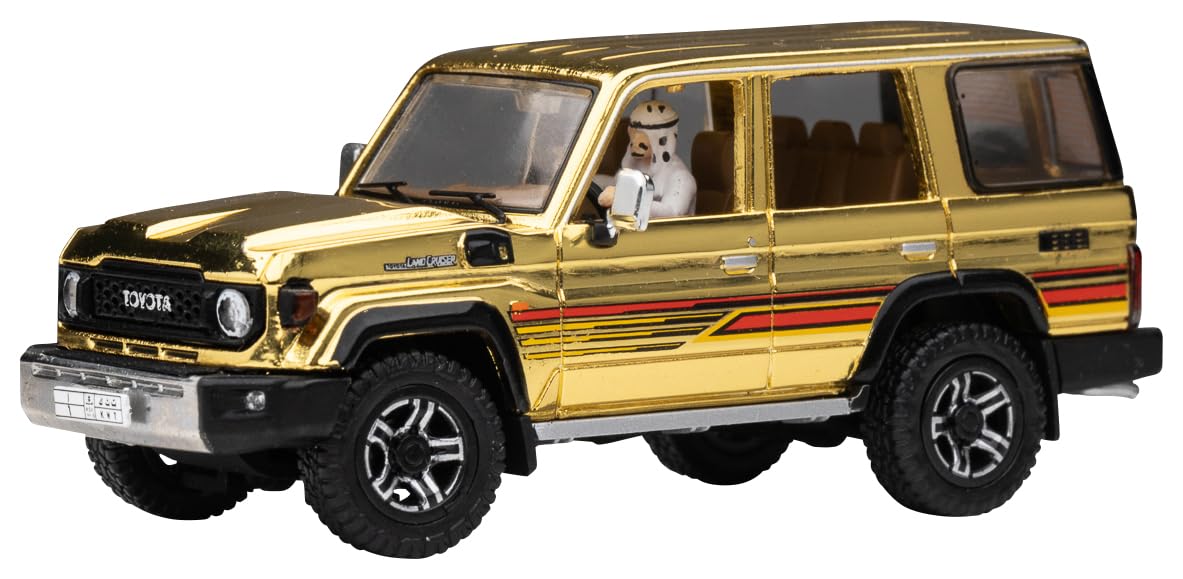 

FREESTYLE GCD Scale Toyota Land Cruiser 70 Arab Spec Gold Edition DiecastTalk Custom Finished Model DTGSPC8 1/64