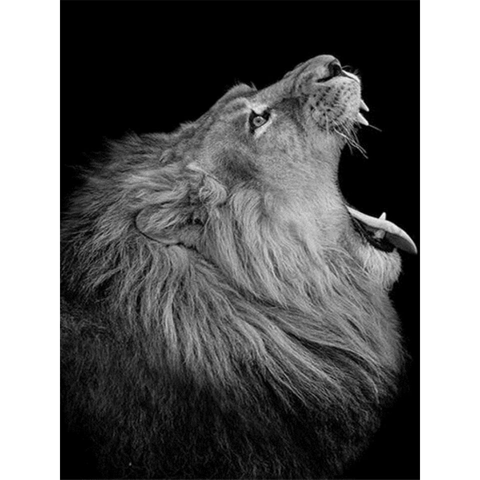 5D Round Diamond Painting "animal" Lion Tiger Diamond Embroidery Cross Stitch Kit Rhinestone Mosaic Picture DIY Decoration Gift