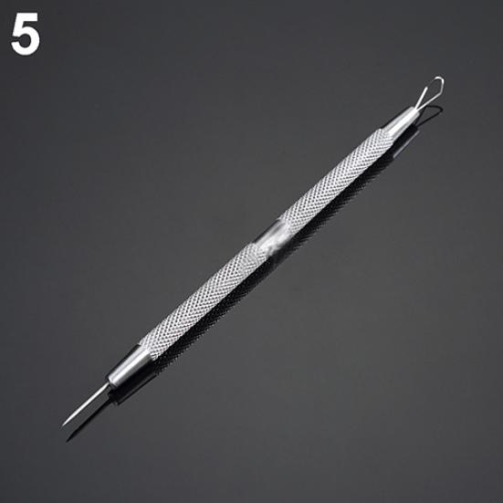 Non-Slip Stainless Steel Pimple Popper Acne Blackhead Removal Needle Tool Silver