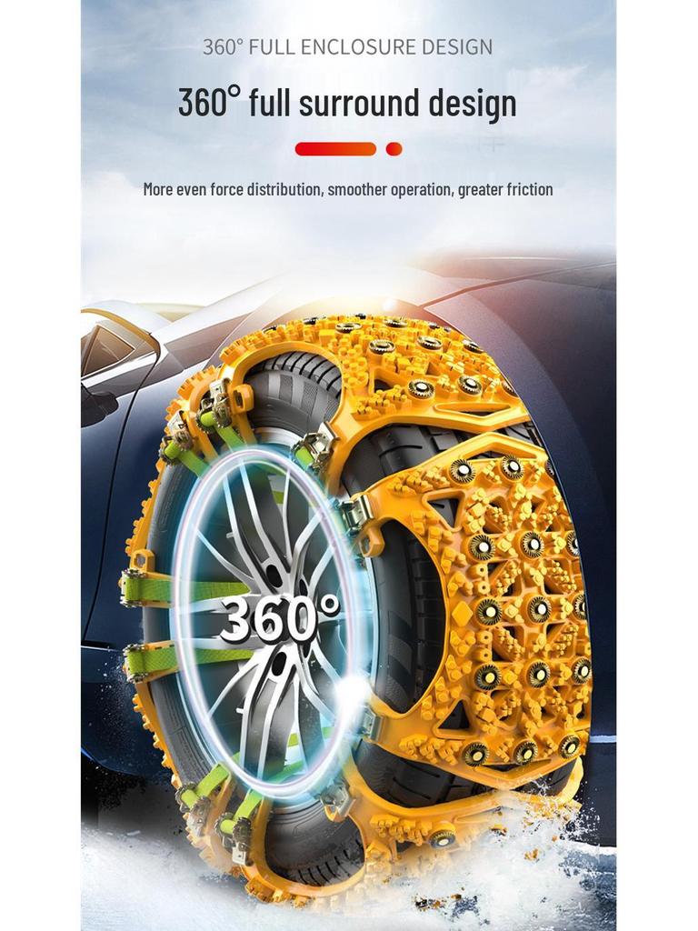 Winter Universal Snow and Mud Anti-Skid Chains for Small Off-Road Vehicles and Sedans