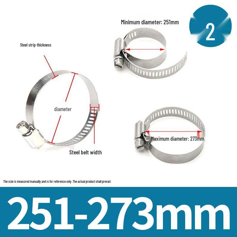 American Style 201 Stainless Steel Hose and Pipe Clamp for Ventilation and Communication Applications