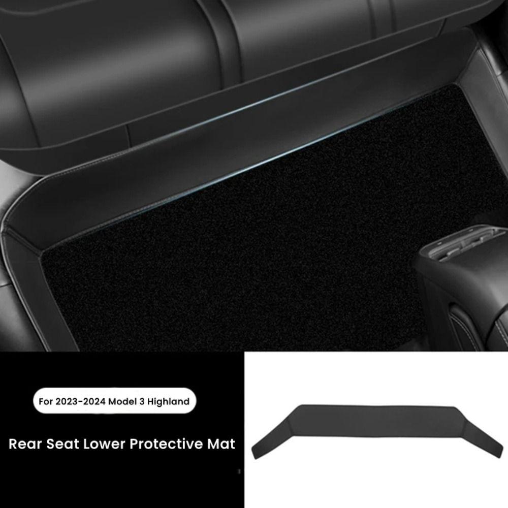 Durable Rear Seat Protective Mat Seat Lower Protector for Tesla Model Y Model 3 Car Interior