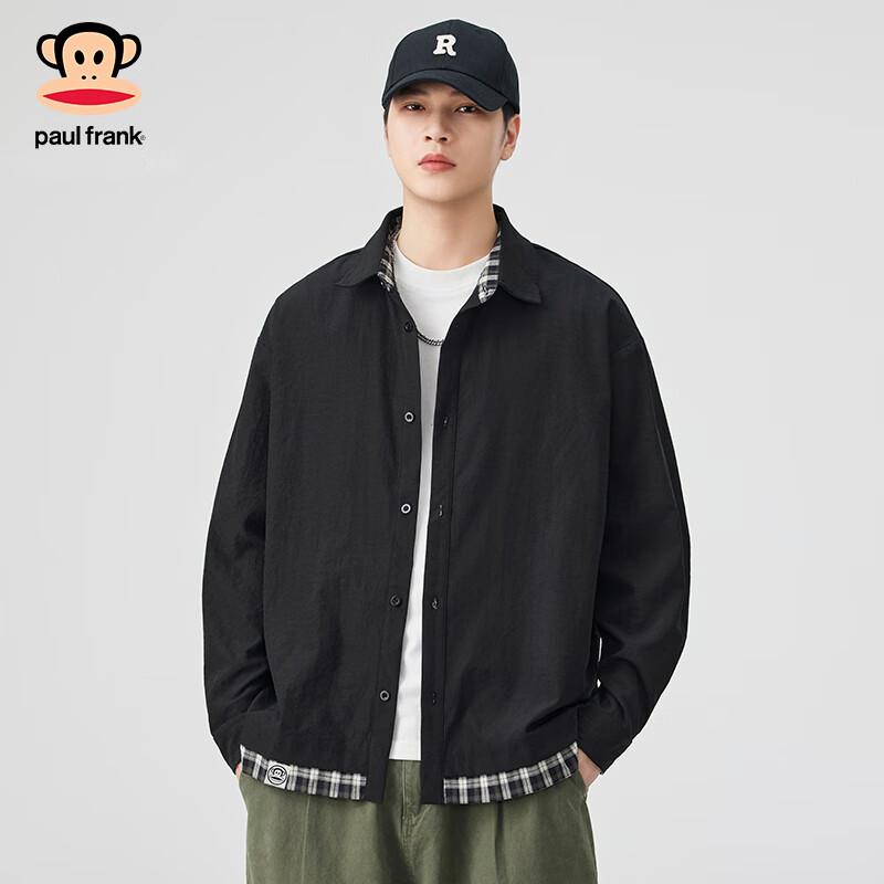 paul frank Men's Faux Two-Piece Long Sleeve Shirt