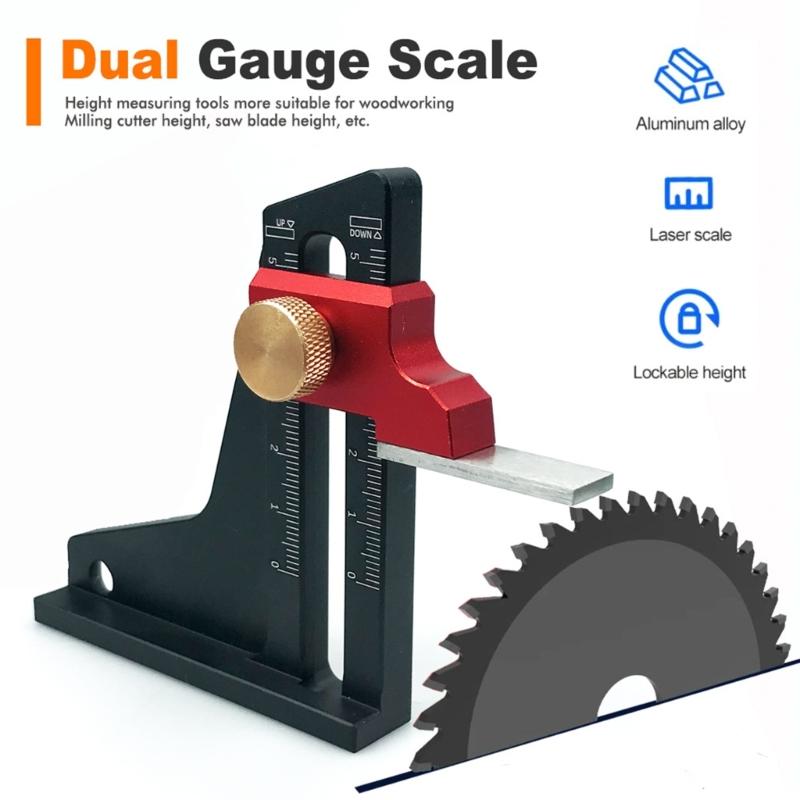 Height Measurement Tool Multifunctional Height& Depth Measuring Tool for Woodworking Professional & DIY Enthusiasts