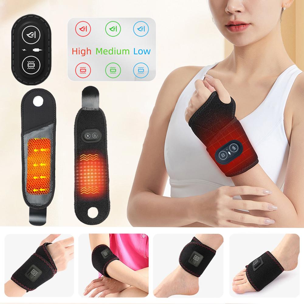 Electric Heating Wrist Protecto Joints Sport Protection 3Level Hot Compress Vibration Mode Massage Anti Sprain Support WristBand