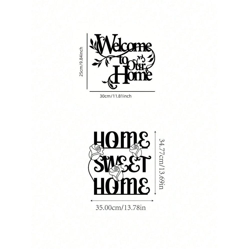 Retro Metal Welcome Sign for Home Wall Decor Christmas Ornament Farmhouse Hanging Plaque Front Door Porch Garden Entryway Party Decoration Gift