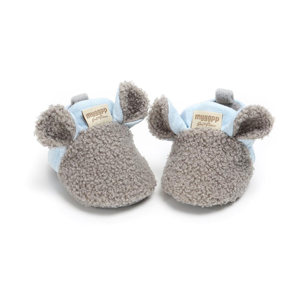 Soft Baby Crib Shoes Non-Slip Sole Baby Walking Shoes Cartoon Newborn Baby Booties Winter