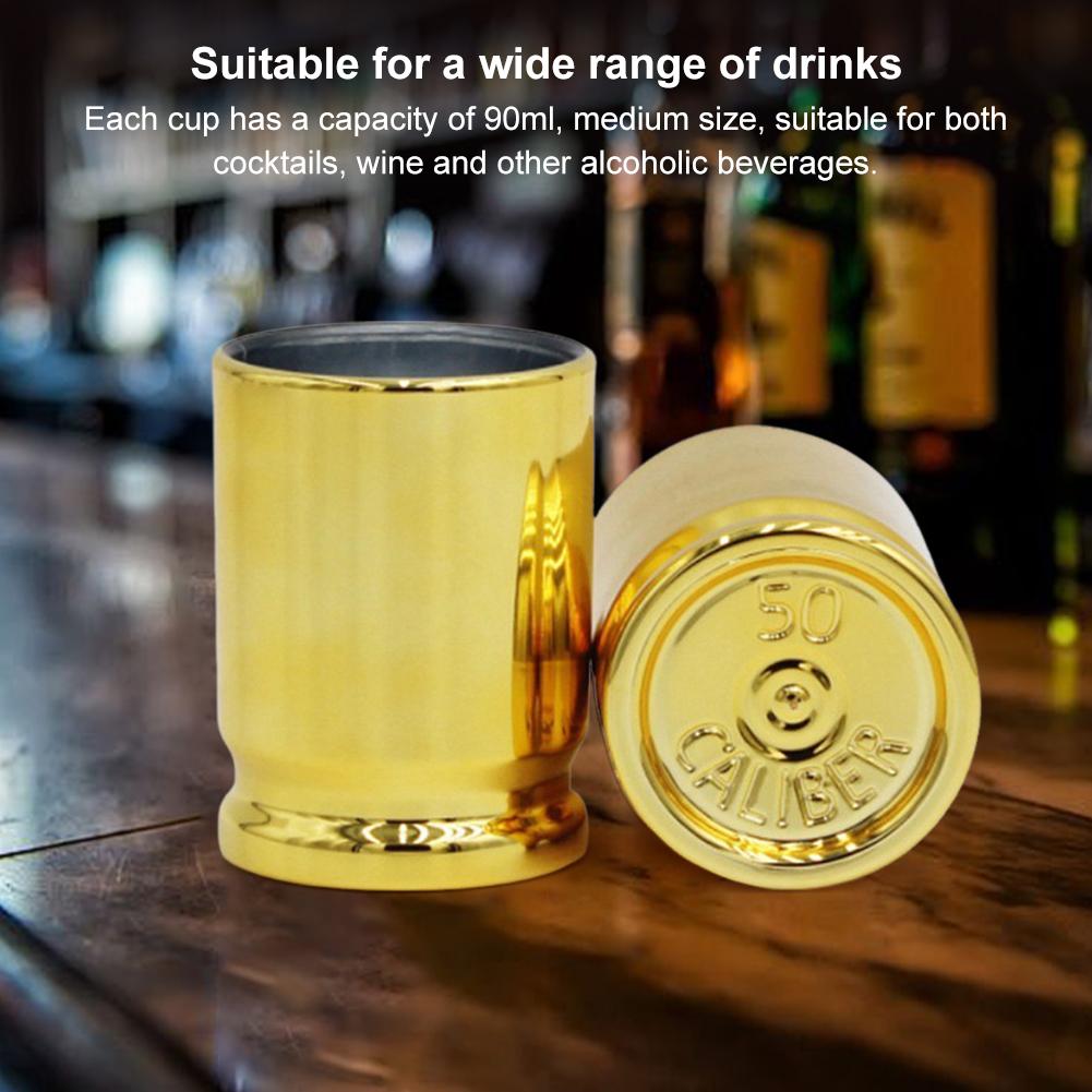 4 Stuks/Set Creatieve Kogelbeker Set 3oz Kogelkaliber Wijnglas Drinken Shotglas voor Feestartikelen