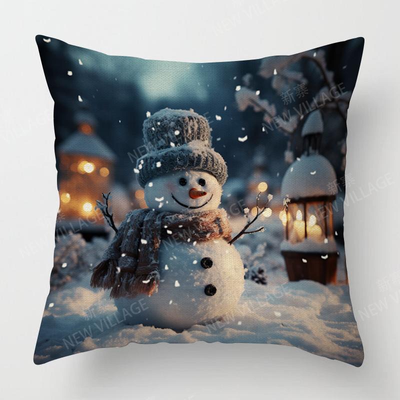 Decorative Cushion Home Living Room Decor Throw Pillow Cover 40*40 40X40Cm 60X60Cm 45X45Cm 50X50Cm Plant Winter Merry Christmas