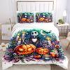 3pcs Nightmare Before Christmas Jack Bedding Set - Includes Quilt Cover and Pillowcases, Suitable for All Seasons, Machine Washable - Ideal Gift