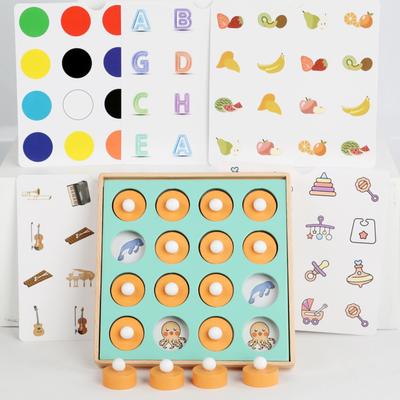 Matching Toy  Wooden Memory Chess Board Game For Parent-child Interactive, Early Learning Montessori Educational Toy For 3+ Year