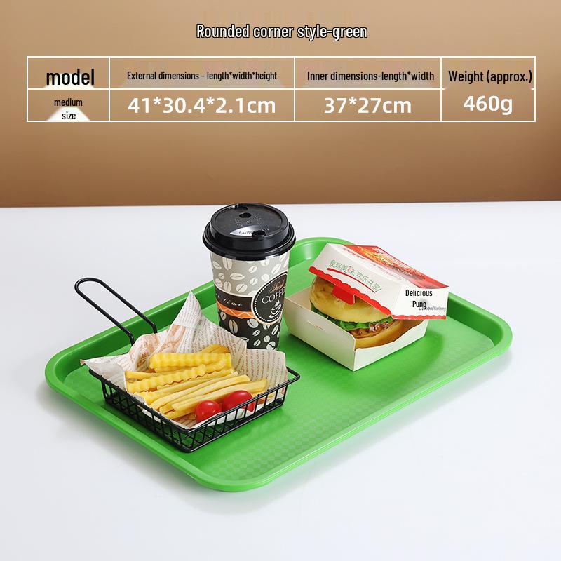 Non-Slip Rectangular Burger Tray for Restaurants