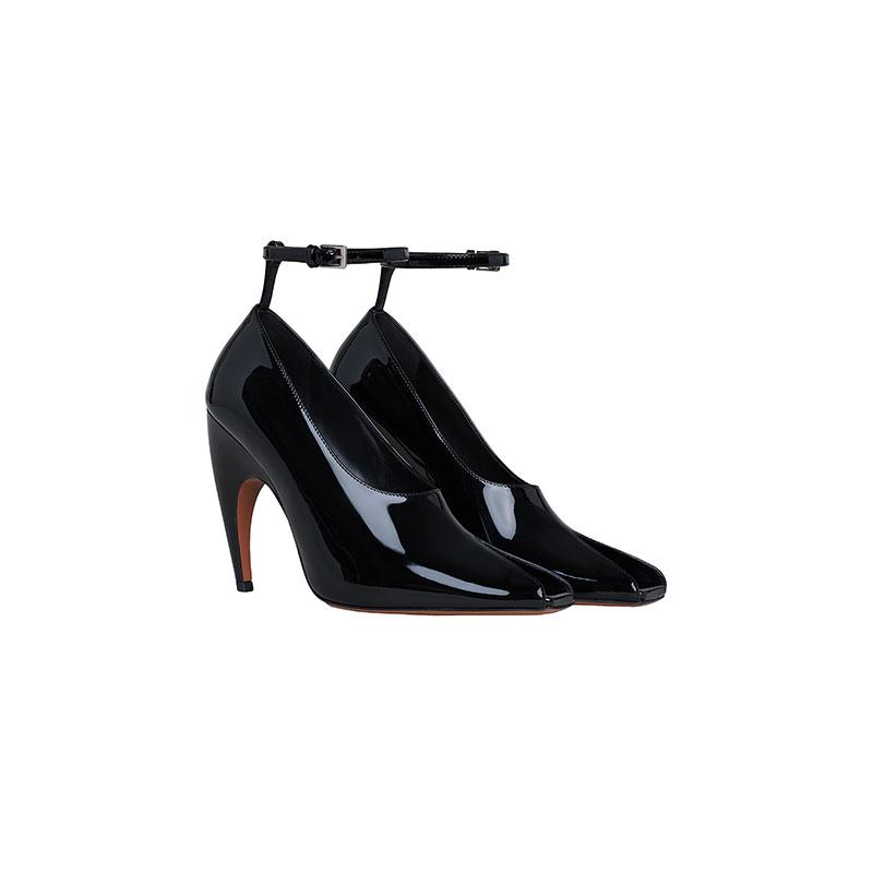 Fashion Show Style Black 10.5cm Irregular High Heels Shoes European American Pointed Fashion Sexy Professional Commuter Single Shoes 43