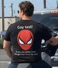 Gay Test Spiderman Shirt, Funny Optical Illusion Graphic Tee, Parody Humor Shirt Unisex T-Shirt
