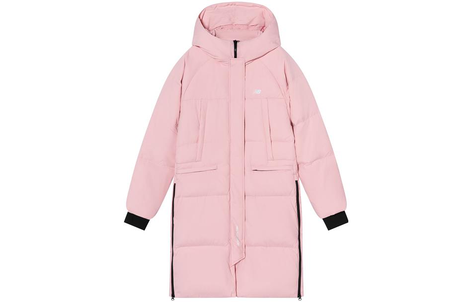 New Balance Down Jackets Women s Pink Hooded Thickened Quilted Down Jacket NCNP94S062-PK S