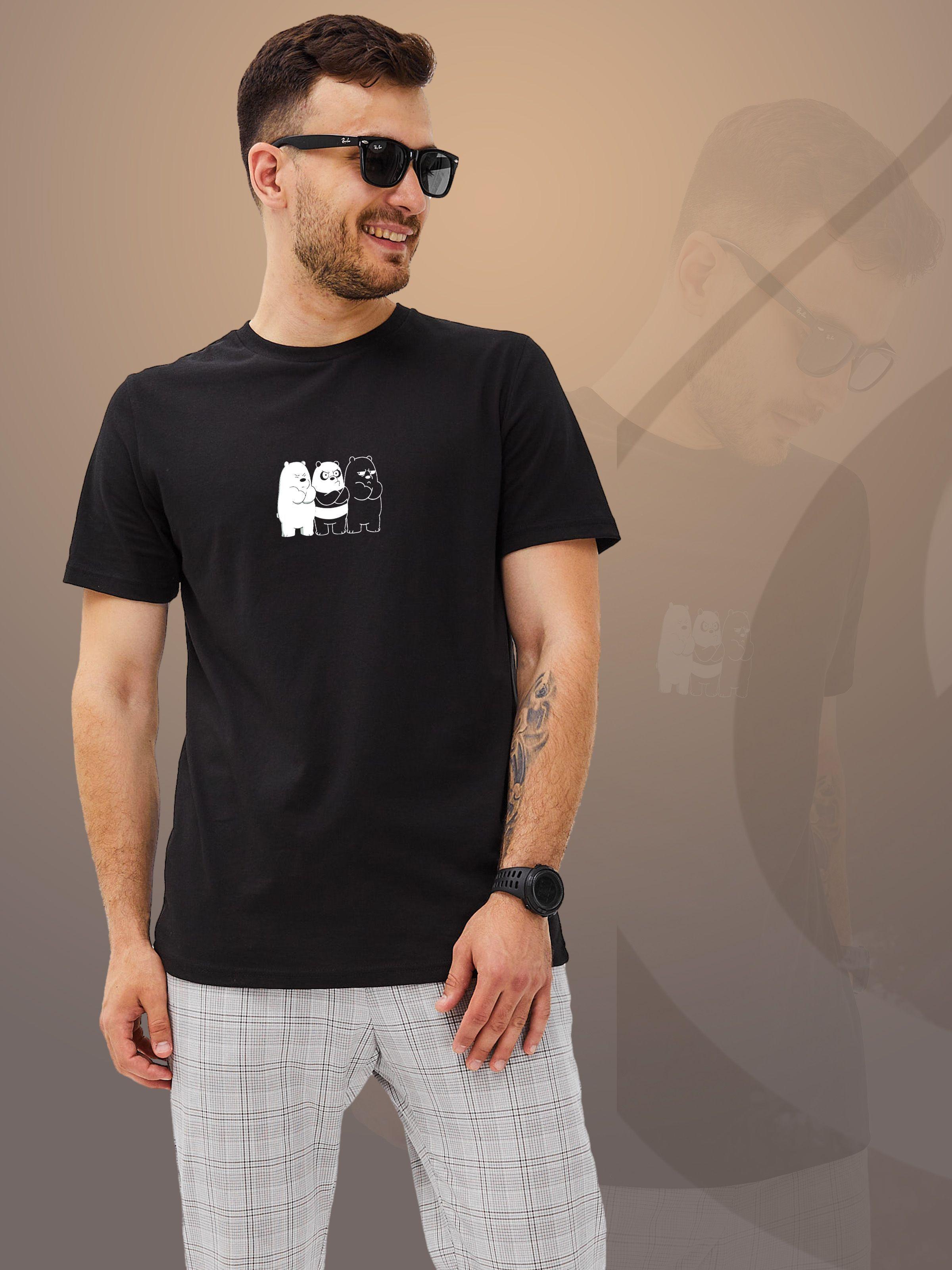 

Повседневные мужские футболки с принтом медведей больших размеров, хлопковые топы с короткими рукавами для влюбленных 5XL