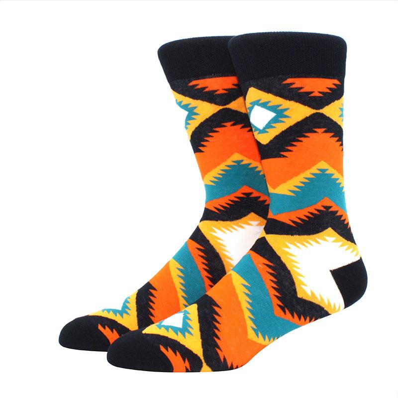 Large Size New Happy Funny Couple Trendy Socks Funny Personalized  Cartoon Jacquard Long tube cotton socks