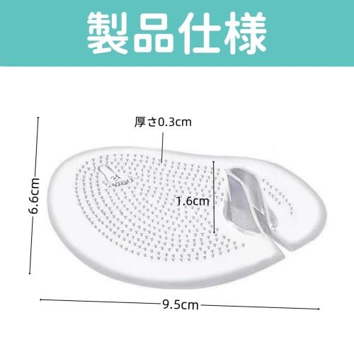 MANJIAMEI Toe Covers, Sandal Insoles, 3-Pair Set, Protects Toes, Prevents Slippage, Shock Absorption, Transparent, Unisex