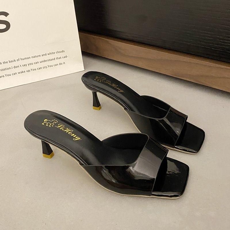 Height-increasing Sandals Women's Summer New Fashion Versatile Square Head High-heeled Sandals with Non-slip Slippers