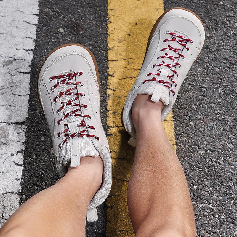 PU Leather Hiking Shoes Unisex Wide Toe Box Casual Sneakers Anti-slip Outdoor Trainers for Trekking Walking Plus Size 36-48