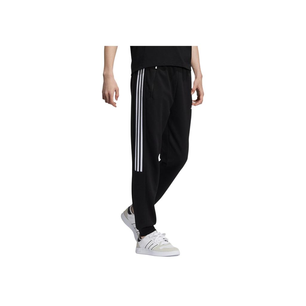 Adidas Neo Stripe Logo Jogger Sweatpants Men Bottoms Black H14232
