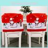 Adorable Housse de Chaise de Noël Rouge Imprimée avec un Charmant Motif Bonhomme de Neige