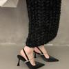 Beautiful Sandals with Skirt Black High Heels Evening Breeze Rhinestone Women's Shoes 2025 Spring French Mary Jane Shoes Single Shoes