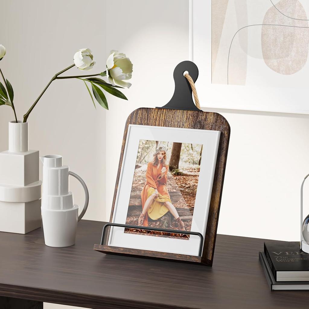 KLM Kitchen Cookbook Stand - Recipe Book Holder for Cooking, Organising and Storage - Perfect Home Shelf Decor and Wedding Retirement Gift for Woman