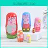 Niedliches Peppa Pig Matrjoschka-Puppenset mit 6 handbemalten Schichten