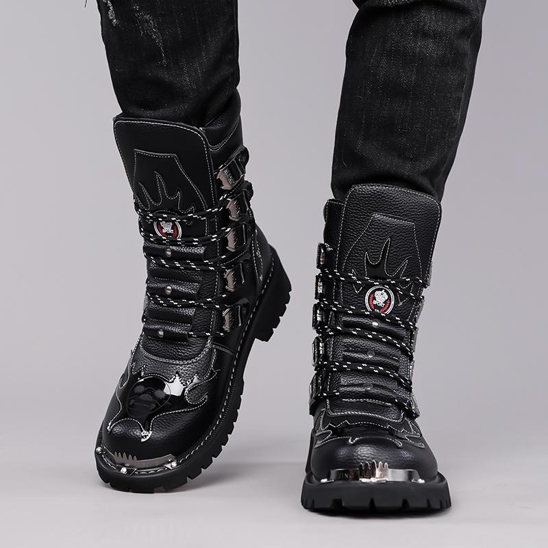 Fashion high-top motorcycle boots Fashion men's casual style design Trendy party or outdoor street 38-46 autumn and winter Hot selling