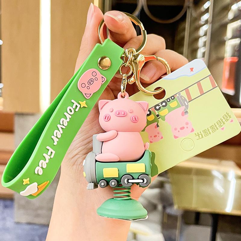 Cute Cartoon Pet Shaker Keychain & Car Pendant Charm