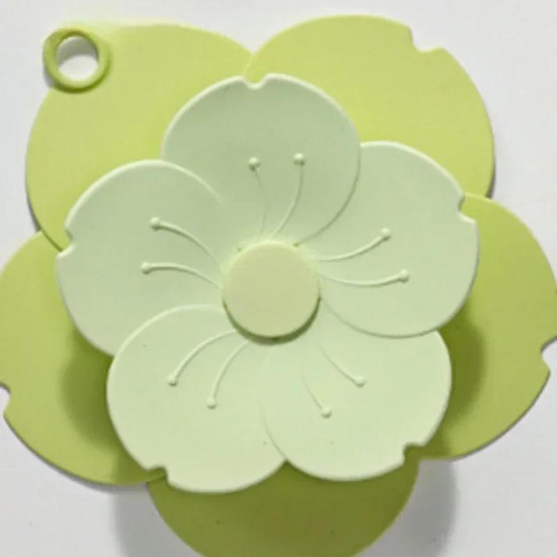 

Сливной клапан для ванной комнаты в форме цветка, устойчивый к запахам, силиконовый унитаз, герметик против запахов, герметик для ванной комнаты, фильтр для канализации, принадлежности для ванной комнаты зелёный