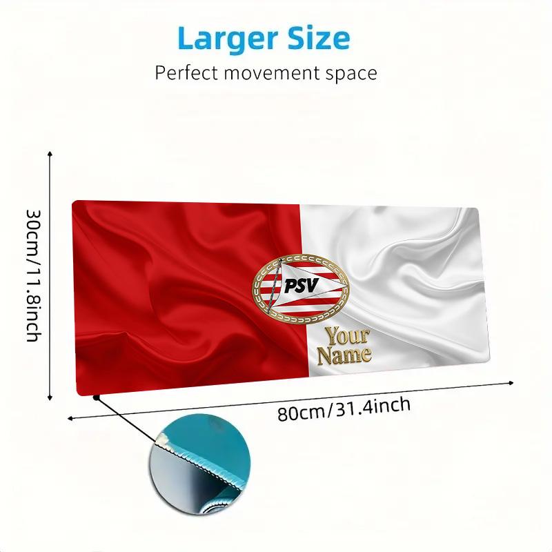Pheilips Sport Custom Name Large Size Mouse Pad Large Gaming Table Cushion Non-slip Laptop Tablet Big Mousepad XXL Mat Mini PC Playmat With Lock edge