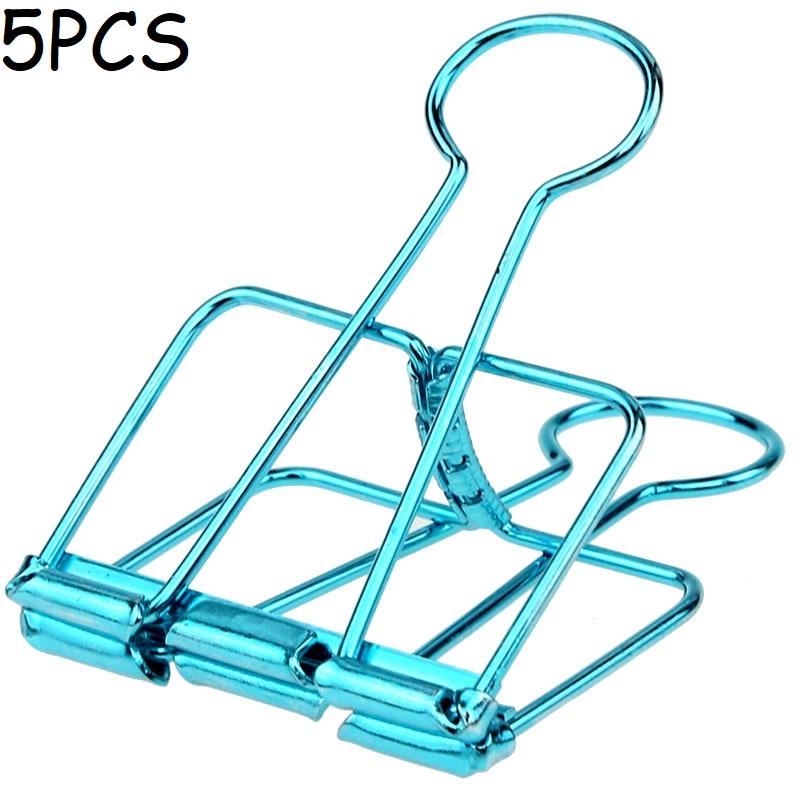 5PCS Metal Office Clip Paper Binder Clip Decorative Paper Stationery Cute Diary Clip HXZ05