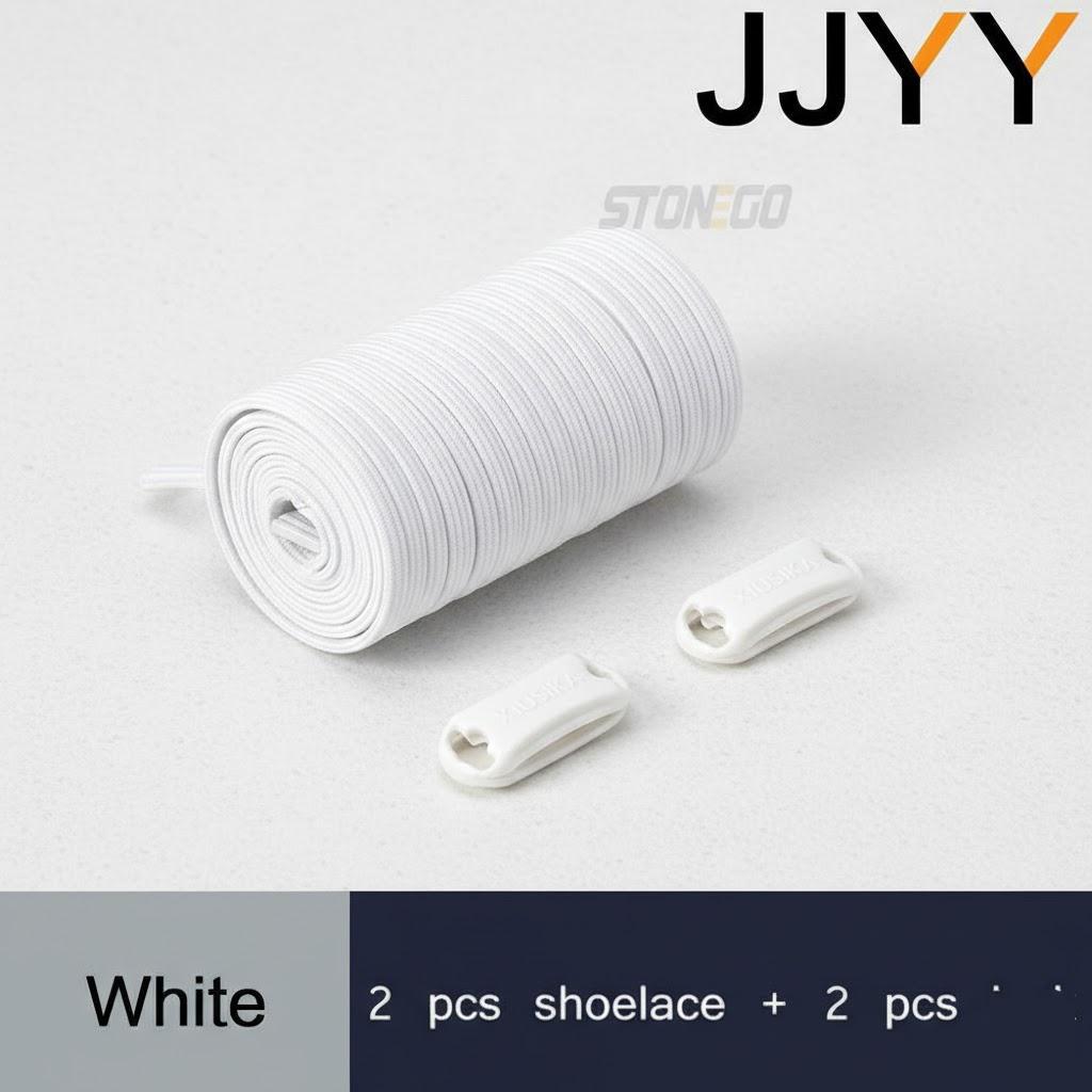 1Pair No Tie Elastic Shoelaces for Sneakers Flat Rubber Bands Quick Fit for Kids and Adults Durable Shoelace Replacement